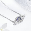 925 Sterling Silver Jewelry Lucky Blue Eyes Punk Pendant Necklaces
